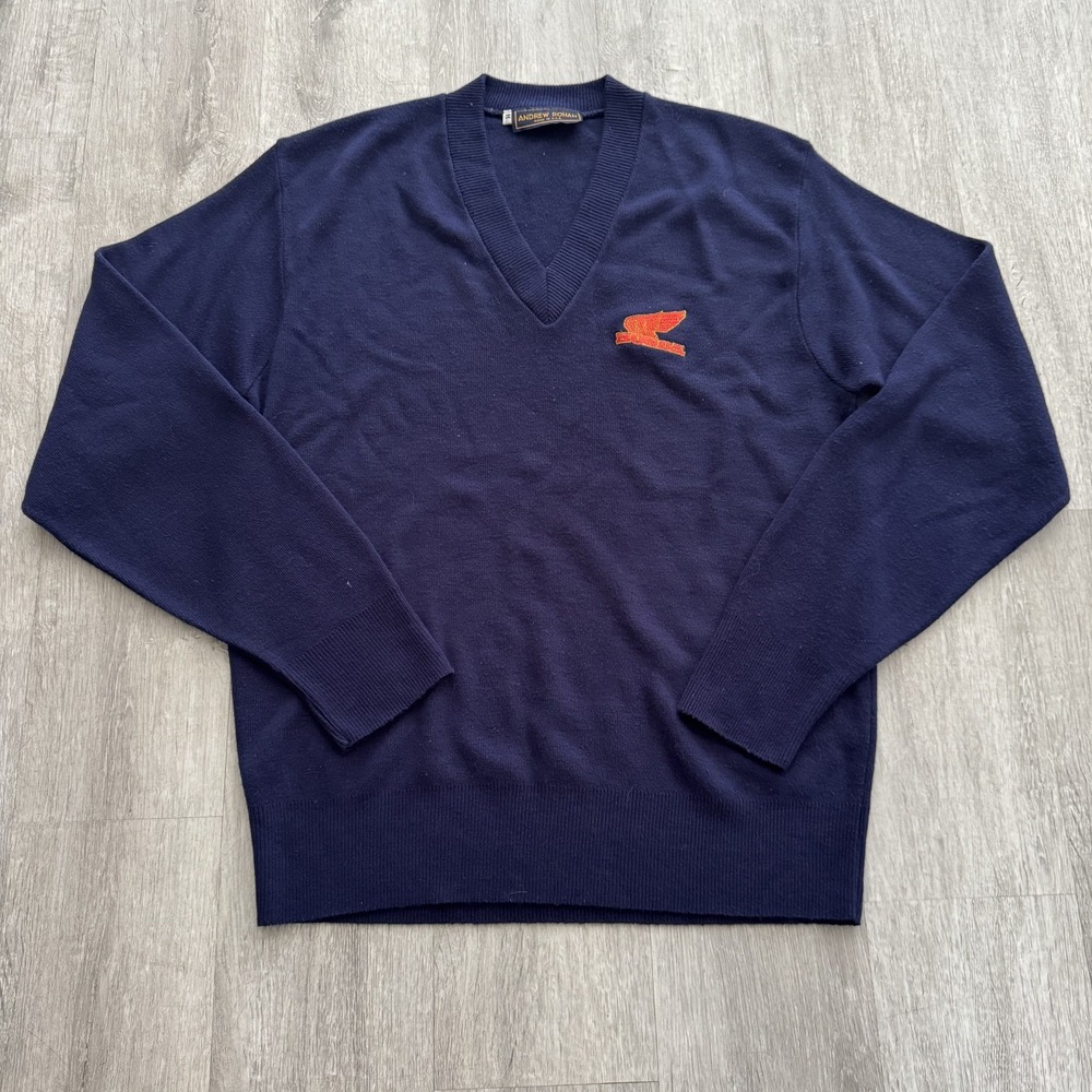 Vintage 80's Honda Sweater Mens Medium Andrew Rohan USA Embroidered Motorcycle